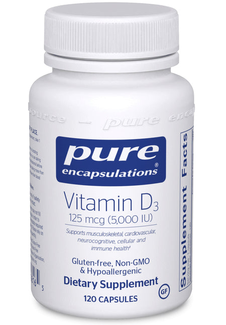 Pure Encapsulations Vitamin D3 125 mcg (5,000 IU)